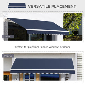 English Elm Outsunny 10' X 8' Retractable Awning - Stylish Uv & Water-Resistant Sunshade For Patios & Balconies W2225P174153-GIGA