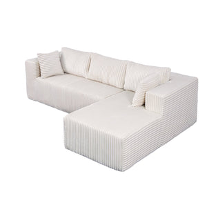 English Elm 105" L-Shaped Modular Sofa - Plush Foam Comfort, Space-Saving Design, Perfect For Small Homes & Families W1710S00427
