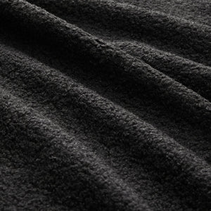 English Elm Soft Teddy Fabric Boneless Sofa with Plush Curved Arms, No Assembly, High-Density Comfort, Anti-Slip Stability Black W714P357234