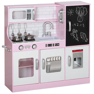 English Elm Qaba Pretend Play Kitchen Set for Kids with Chalkboard Ice Maker and 5 Accessories W2225P249825