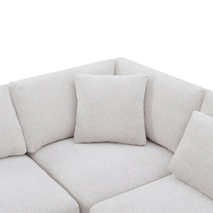 English Elm Christopher Knight Home® - 7-Piece Reversible Modular Corner Sectional - Beige Fabric, Flexible Seating For Modern Living Spaces N771P345839_N771P345840_N771P345841_N771P345842M