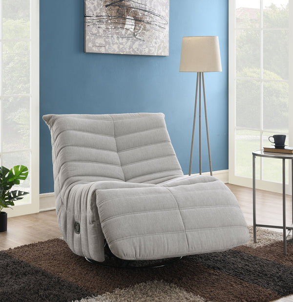 English Elm Talmon Plush Chenille Glider Recliner with 360° Swivel, Manual Recline, Foam Comfort, Low Clearance Oyster grey 37.5 L x 32.7 W x 37 H B2726P245871