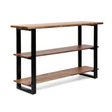 Christopher Knight Home® - Noble House - Rooker Handcrafted Modern Industrial Acacia Wood Media Console Table, Natural and Black