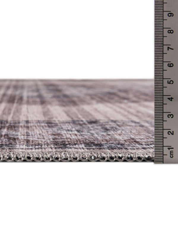 Unique Loom Mangata Mariah Machine Made Medallion Rug Ivory and Gray, Black 2' 7" x 13' 1"