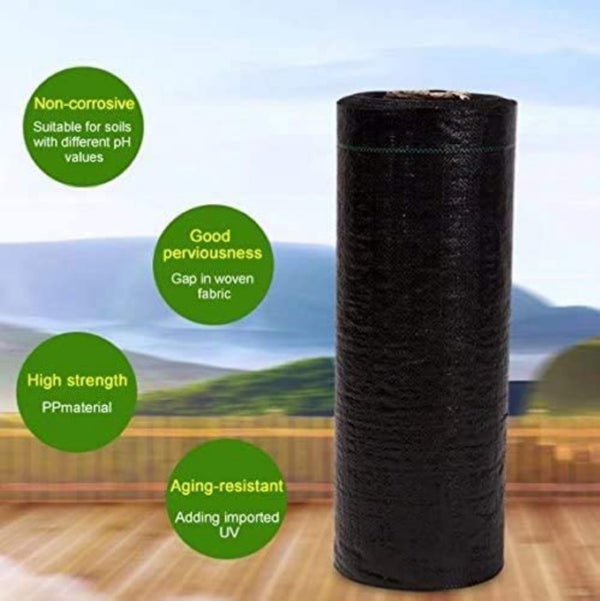 English Elm 6.5 Ft Wide Woven Polypropylene Landscape Fabric Heavy Duty Weed Barrier 300 Ft T3656P337272