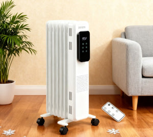 English Elm Freestanding Tower Space Heater with Remote Timer and Oscillating Warmth for Any Room T3971P414279