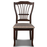 English Elm Jace Brown Side Chairs With Slat Back (Set Of 2)