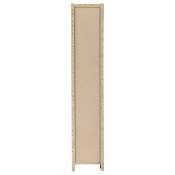 English Elm 1pc 71-inch 9-Shelf Bookcase in Deep Cappuccino — Tall Narrow MDF Engineered Veneer Storage Tower B011P305688