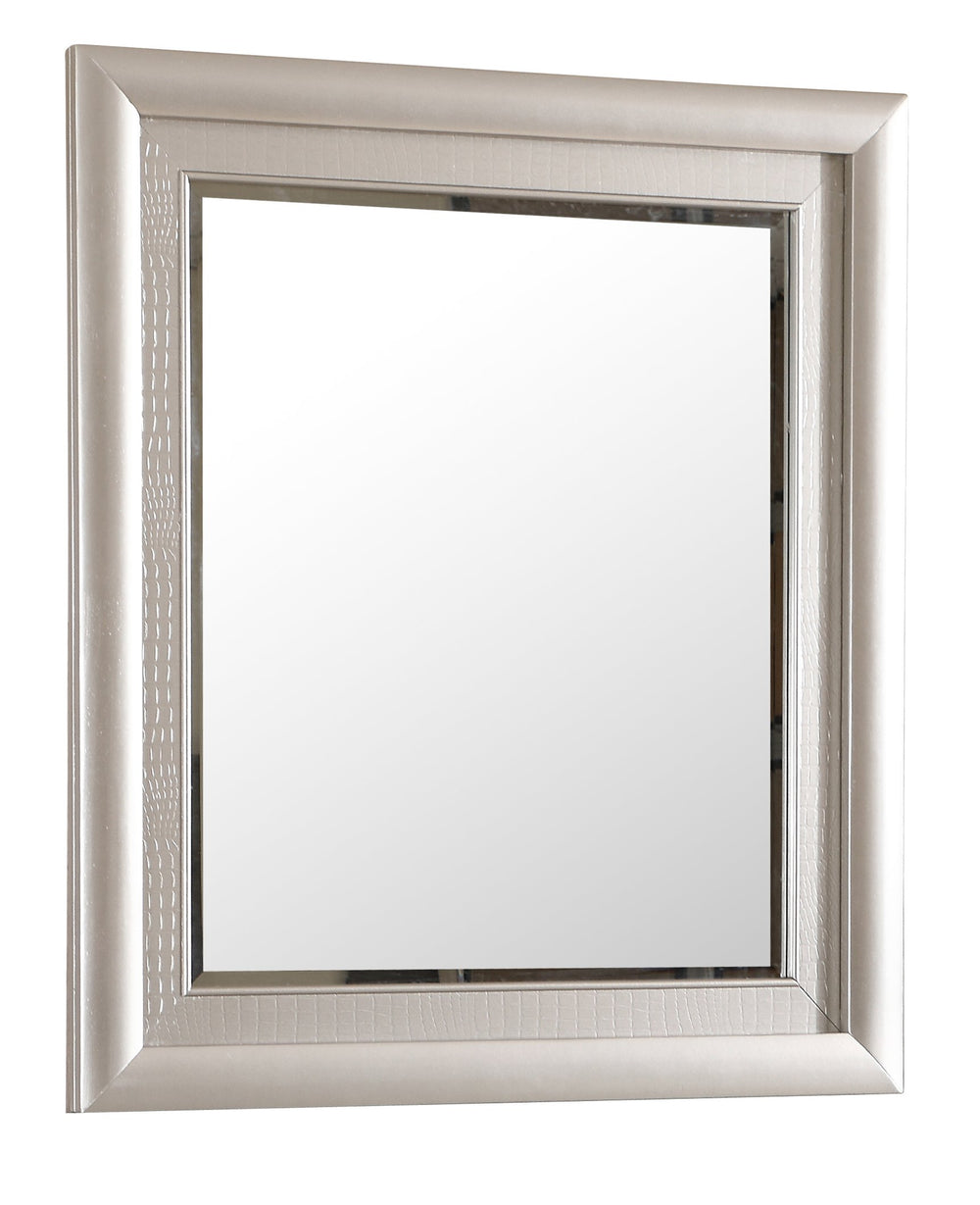 English Elm Kat G5600-M Mirror Silver Champagne — Elegant Wood Veneer Particle Board, Low-Distortion Glass, Dresser-Mount Compatible B078118407