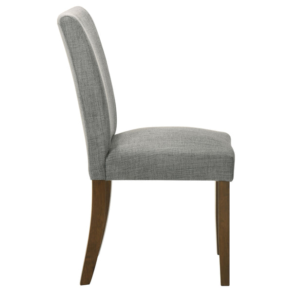 English Elm Conifer Upholstered Dining Side Chair Set of 2 with Curved Back and Squared Legs for Everyday Comfort Grey B062P375408