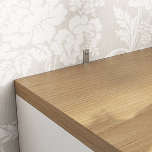 English Elm 6 Drawer Storage Cabinet with Slim 6-Drawer Dresser Design for Bedroom, Hallway & Small Spaces — Sturdy, Spacious Organizer White,Wood W409P225880