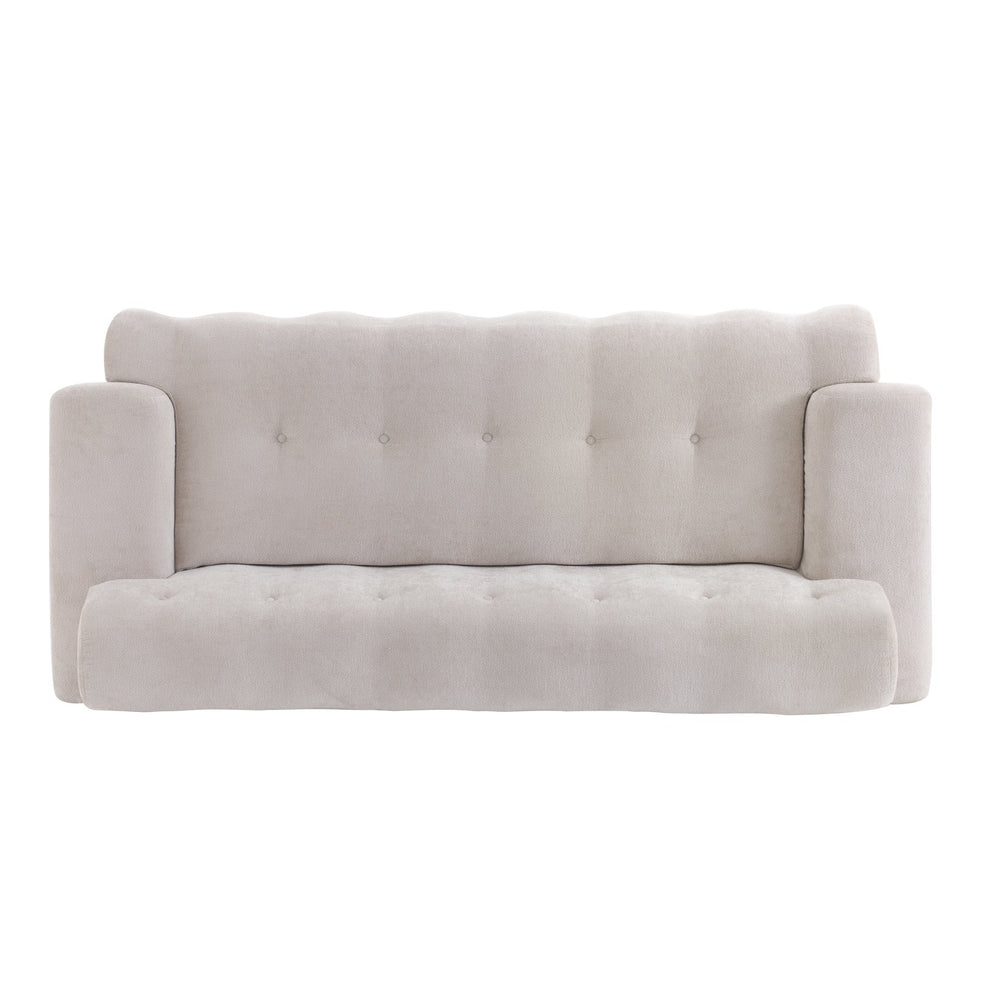 English Elm Christopher Knight Home® - 88 Cloud 3-Seater Chenille Sofa with Button Tufting, High-Density Foam Comfort, No-Assembly Modern Lounge Silver N773P342186S