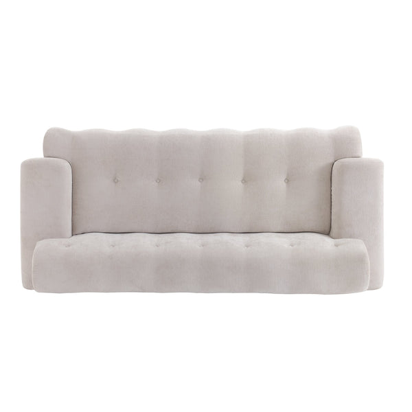 English Elm Christopher Knight Home® - 88 Cloud 3-Seater Chenille Sofa with Button Tufting, High-Density Foam Comfort, No-Assembly Modern Lounge Silver N773P342186S