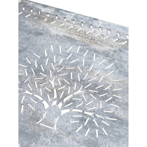 English Elm 40x14x31" Iron Entryway Console Table Twisted Bars Arched Panel Weathered Silver Finish W2078P453139