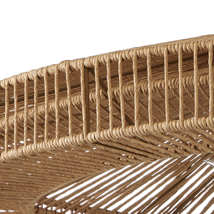 Maldives Chandelier - Handmade Wrought Iron Fixture with Rope Twine, Natural Style, 5 Bulb Design