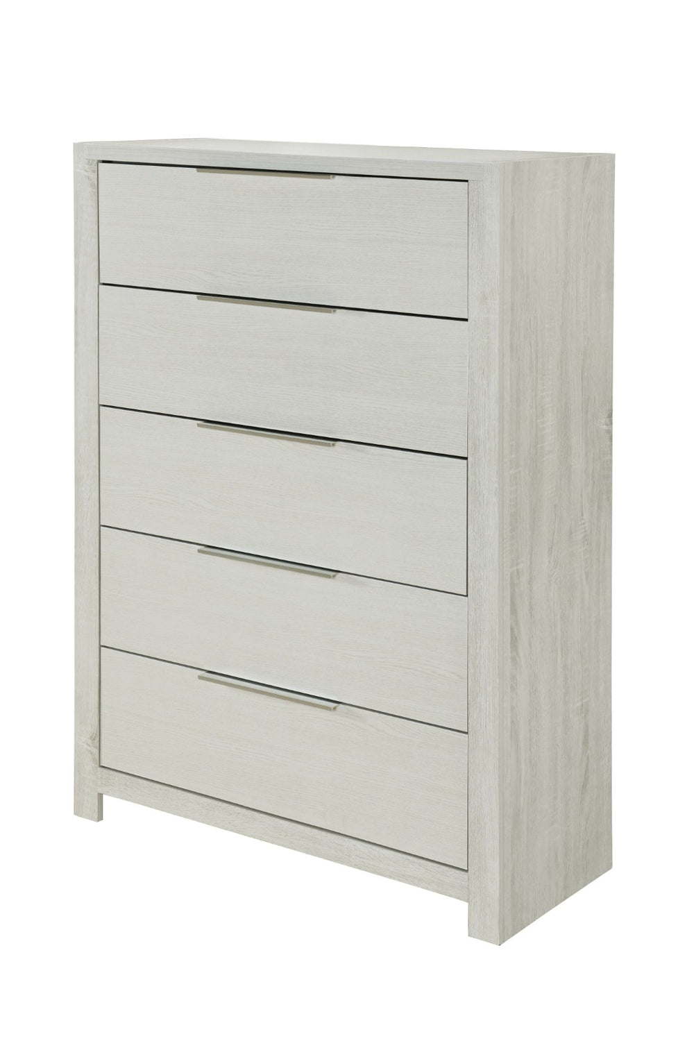 English Elm Jehoram Five Drawer Chest Neutral Beige Rubberwood Build for Bedroom Storage B2756P506264