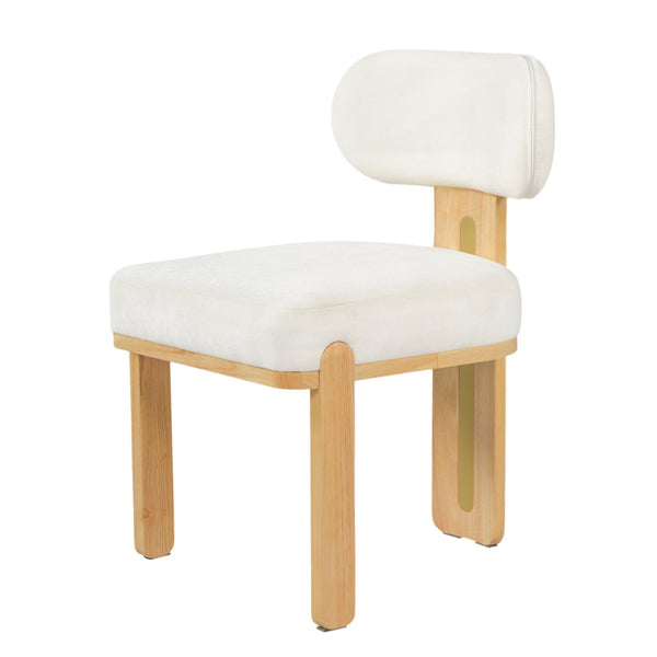 English Elm Mid-century Modern Rattan Cane Back Dining Chair Set Rubberwood Frame Upholstered Seat N768P437935N