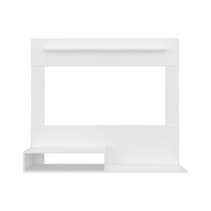 English Elm Floating Entertainment Center Albuquerque White - Wall-Mounted Engineered Wood TV Stand with Extra Shelf, Easy Assembly B092P306234