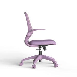 English Elm Ergonomic Mesh Back Task Chair with Flip Armrests High Density Foam Seat 500lb Capacity Purple W5280P464446