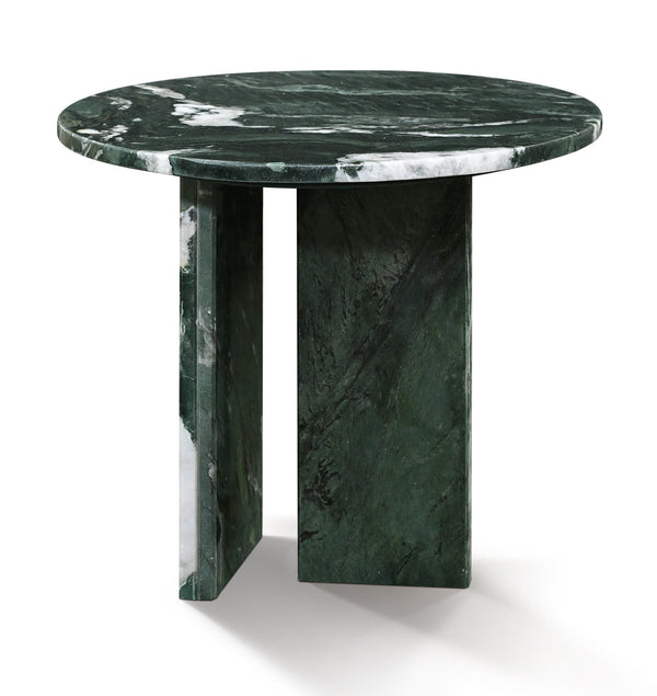 English Elm Green Natural Marble Coffee Table – Elegant 17.7" Accent Table For Living Room & Modern Decor W1696P314929