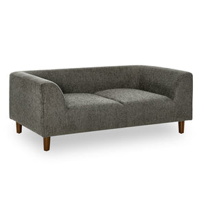 English Elm Pet modern rectangular sofa with backrest and armrests, plush linen cushion for medium dogs comfort and style DARK GREY W487P228083