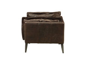 English Elm Porchester Top Grain Leather Accent Chair Distressed Finish with Shelter Arms B2726P411571