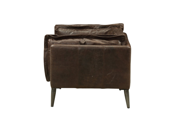 English Elm Porchester Top Grain Leather Accent Chair Distressed Finish with Shelter Arms B2726P411571