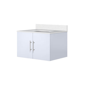 English Elm Glossy 30" White Bath Vanity with Cultured Marble Top, Solid Wood, Soft-Close, Scratch-Resistant Surface B2731P258594
