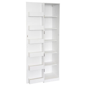 English Elm Kitchen Pantry Hutch Organizer for Clutter-Free Kitchens with Spacious Cabinets, Drawer & Counter Space White W331P309438