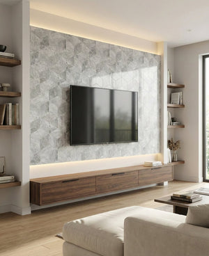 English Elm Hexagon Carrara Gray Polished Marble Floor Wall Tile Spa Inspired Natural Stone W1696P262337