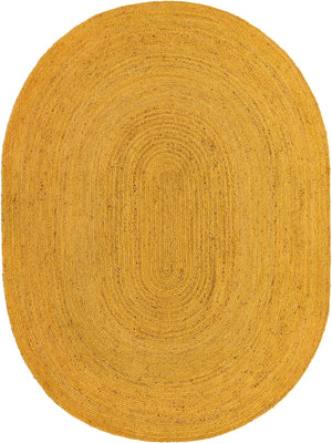 Unique Loom Braided Jute Dhaka Hand Braided Solid Rug Yellow,  7' 10" x 10' 0"