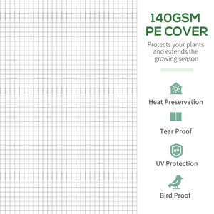 English Elm Outsunny Walk-in Tunnel Greenhouse Steel Frame Pe Cover Ventilated Garden Hot House W2225P217793