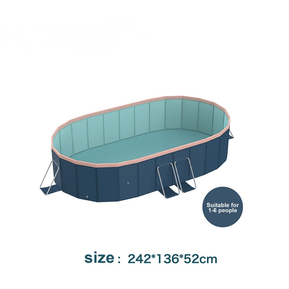 English Elm 2.8m Pvc Foldable Ground Pool Outdoor Backyard Cooling Station No Pump Needed W2710P337294