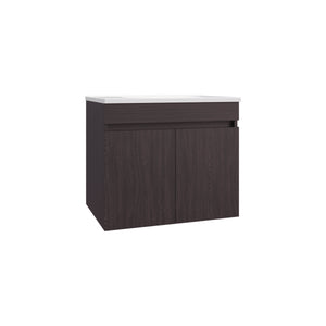 English Elm Bathroom Sleek Single-Door Vanity with Integrated Sink — Modern Minimalist Engineered Wood Storage, Durable & Eco-Friendly Black 28.74 L x 23.23 W x 12.99 H B097P296873