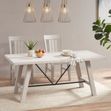 INK+IVY Sonoma Industrial Rectangle Dining Table II121-0445 Reclaimed White