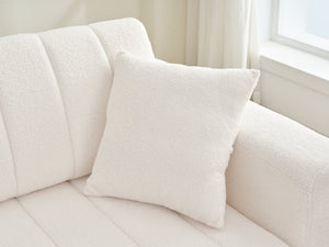 English Elm Jessica Lamb Wool Left Facing Sectional Sofa With Chaise - Plush Comfort & Timeless Style For Any Room B102S00070