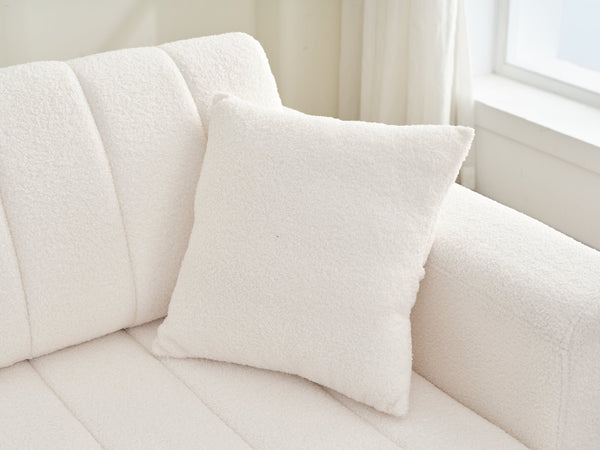 English Elm Jessica Lamb Wool Left Facing Sectional Sofa With Chaise - Plush Comfort & Timeless Style For Any Room B102S00070