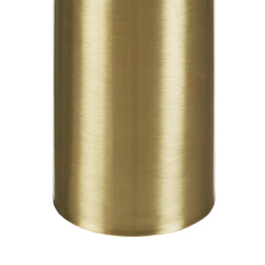 English Elm 1-piece Textured Ceramic Bedside Lamp Fluted Shade Brushed Gold Finial Warm Glow B035P482970