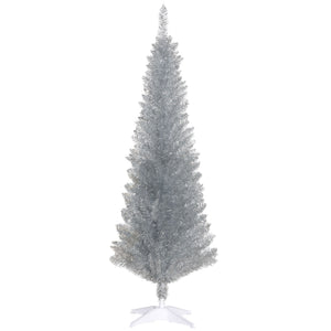 English Elm Homcom 5' Slim Pencil Christmas Tree With 294 Realistic Branch Tips - Perfect For Small Spaces! W2225P249663
