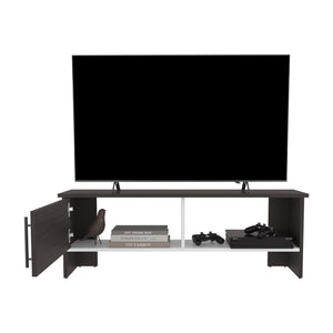 English Elm Navia 47" Wide TV Stand with Cabinet & Open Shelf, Cable Management, Durable MDF, Fits TVs to 54" B200P286960