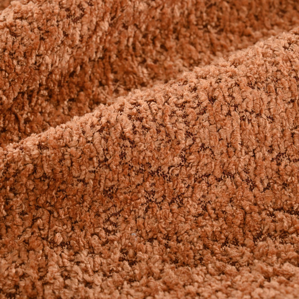 English Elm U_Style Curved Modular 132" Chenille Sectional Sofa with Plush Spring Cushions for Cozy Living Orange WY000456AAO