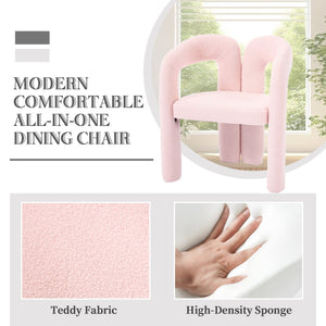 English Elm Contemporary Velvet Upholstered Barrel Accent Chair Set of 2 with Foam Seat, Steel Frame, Plush Upholstery Pink W395P224758