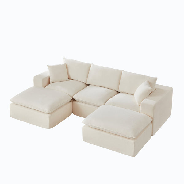 English Elm Modern Chenille Cloud Sofa - Plush, Modular Design For Ultimate Comfort In Living Rooms & Offices W3396S00046
