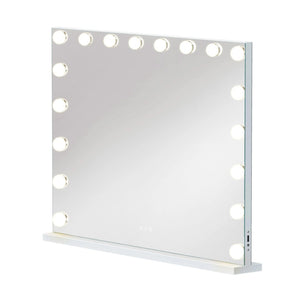 English Elm Vanity Mirror With 18 Led Lights, 3 Color Modes & Usb Charging – Perfect For Makeup & Grooming! W3660P373021-GIGA