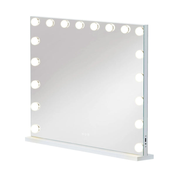English Elm Vanity Mirror With 18 Led Lights, 3 Color Modes & Usb Charging – Perfect For Makeup & Grooming! W3660P373021-GIGA