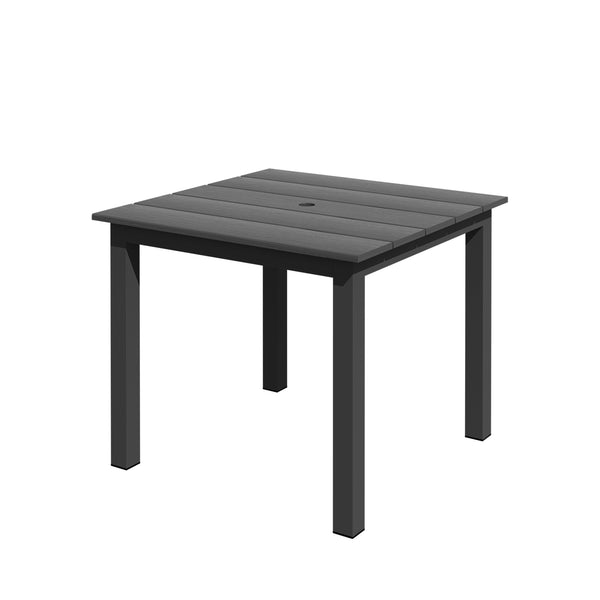 English Elm A Versatile Outdoor Dining Table With Slatted Top, Umbrella Hole & Durable Hdpe For All Spaces T3898P371477