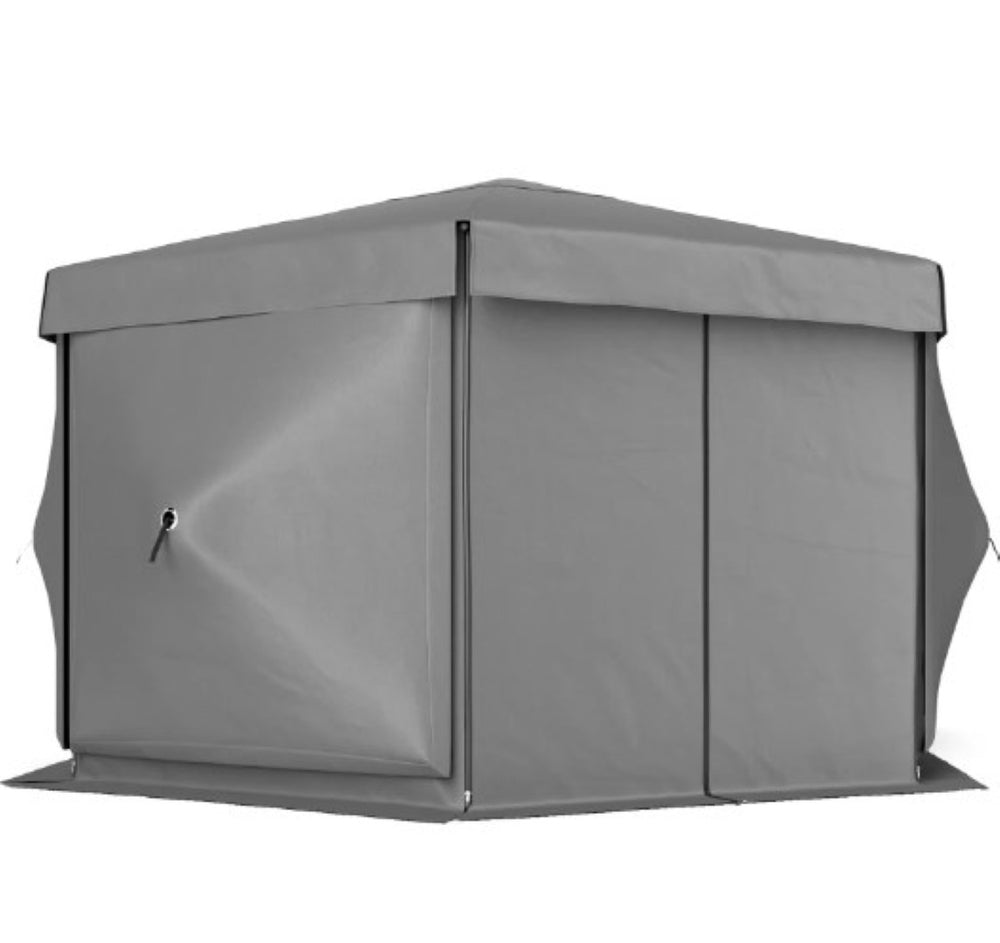 English Elm Tent Hexagonal Pop up Gazebo Oxford Canopy with Mesh Walls Seats up to 12 Outdoors T3971P426949
