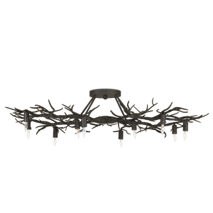 Rainforest Bronze Semi-Flush Mount Light Fixture - Nature-Inspired Design for Modern Spaces