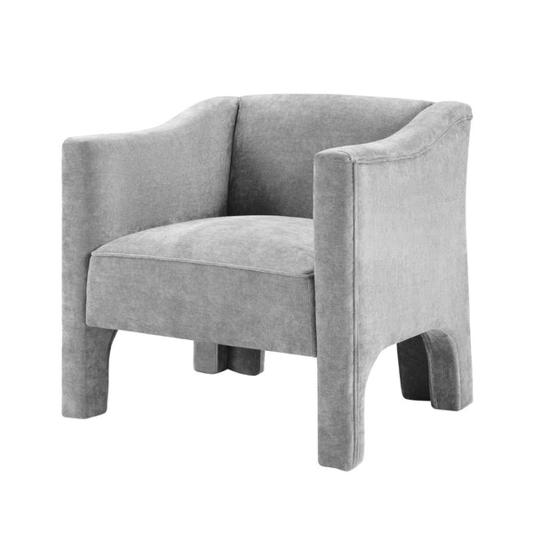 English Elm Modern Barrel Accent Chair Chenille Upholstered Wraparound Armchair for Any Room N763P336531E