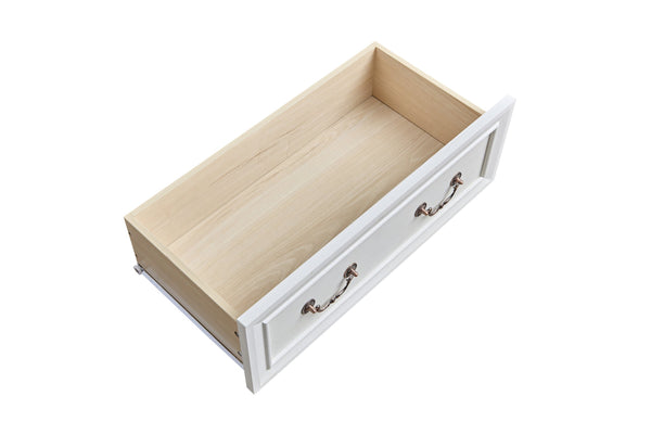 English Elm 7 Drawer Rustic Dresser Chest in Walnut with Wood Base, 7 Smooth-Glide Drawers & Antique Pulls W2393P252365